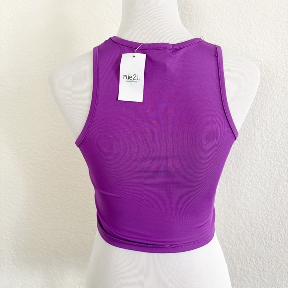 Rue21 Vibrant Purple Tank with Silver Fringe - Picture 3 of 8